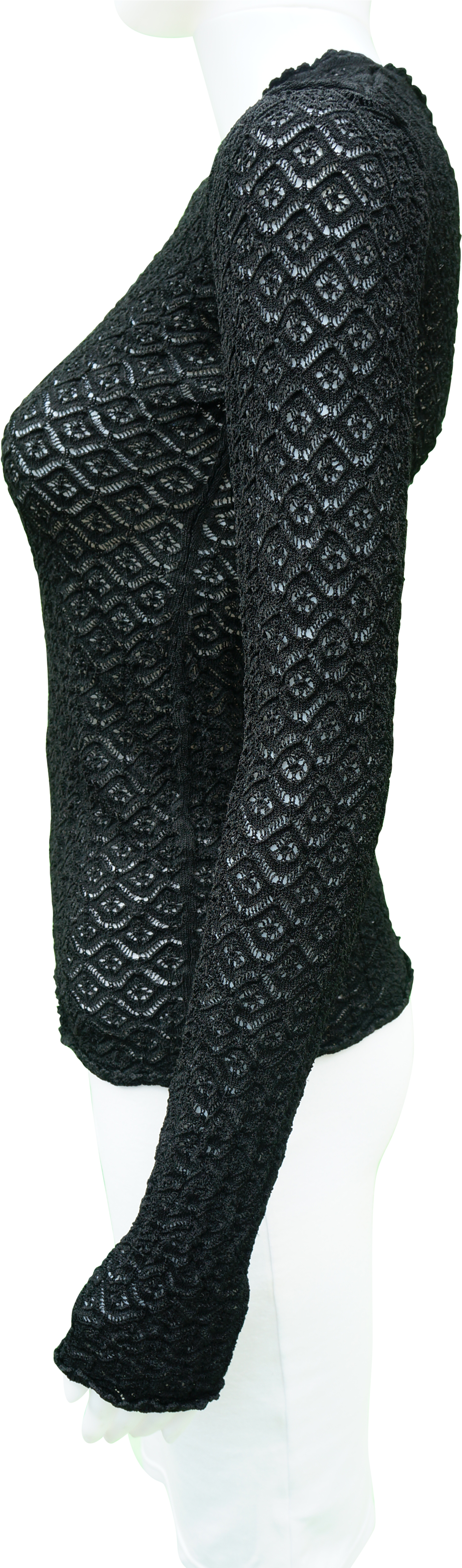 Dolce & Gabbana Long Sleeve Stretch Crotchet Top Shop - Top (3264x4912), Png Download