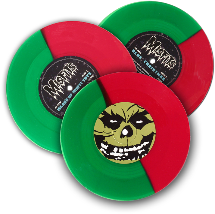 Ltd Ed Red/green Split Variant Set - Misfits: Horror Xmas Cd (752x732), Png Download
