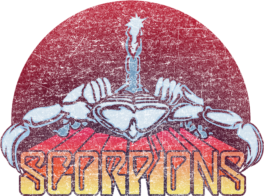 Scorpions Scorpions Color Logo Distressed Youth T Shirt - Scorpions Scorpions Color Logo (850x723), Png Download