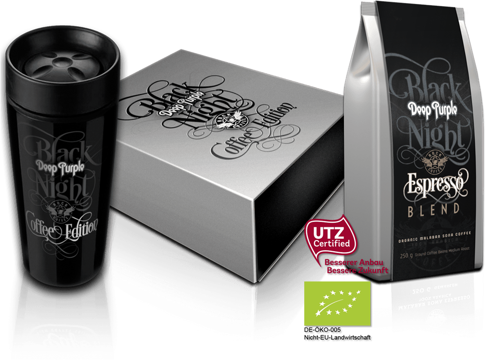 Deep Purple Set Black Night Edition - Pint Glass (1000x1000), Png Download