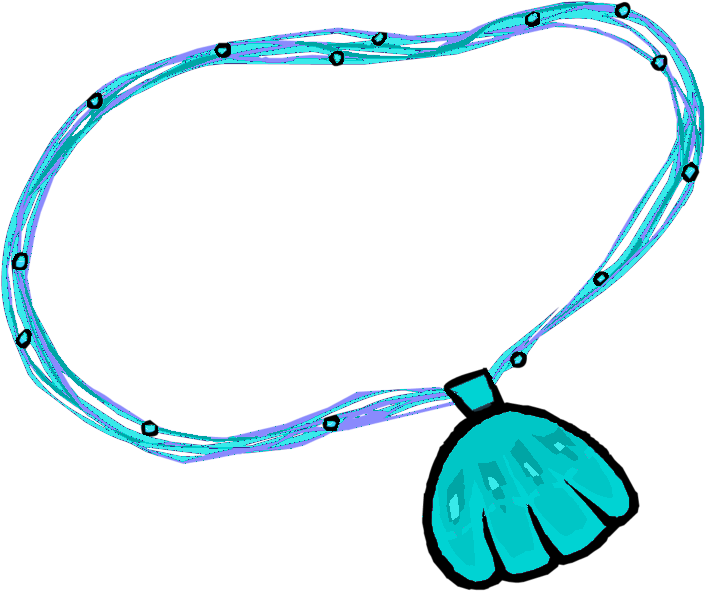 Necklace Clipart Club Penguin - Shell Necklace Clip Art (720x600), Png Download