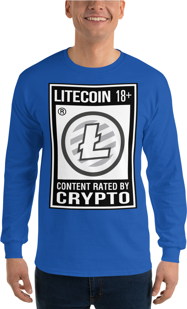 Litecoin 18 Long Sleeve T-shirt - Litecoin (1000x1000), Png Download