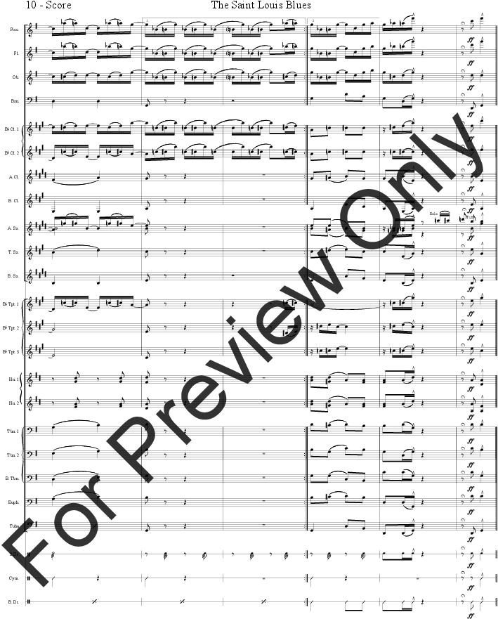 The Saint Louis Blues Thumbnail - Elliot Del Borgo Ancient Ritual Full Score (816x1056), Png Download