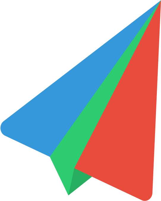 Paper Plane Logo - Triangle (1000x1000), Png Download