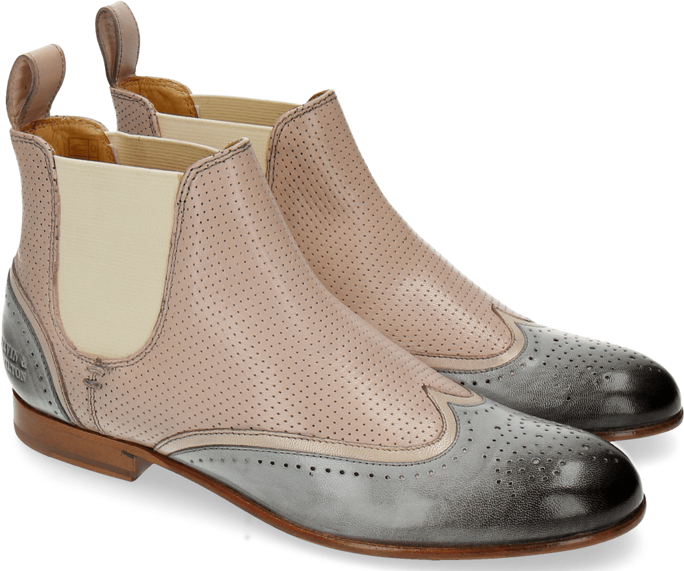 Ankle Boots Sally 19 Perfo Oxygen Nude Pale Rose Elastic - Leather (1024x1024), Png Download