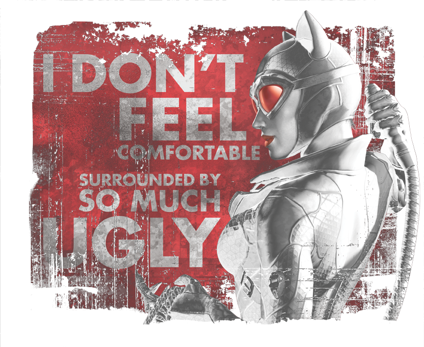 Arkham So Much Ugly Pullover Hoodie - Batman Arkham City Catwoman (864x708), Png Download