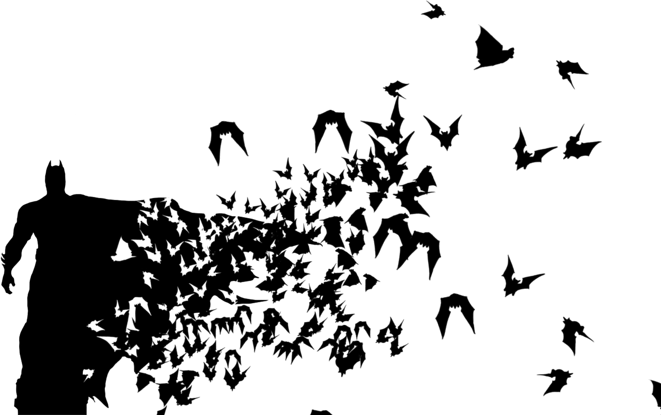 Batman Logo Dark Knight Rises Png For Kids - Cool Batman Wall Decal (1400x900), Png Download