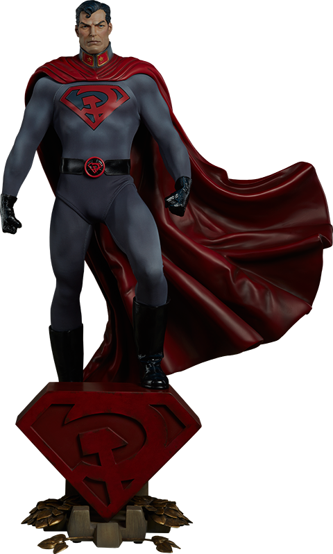 Red Son Premium Format™ Figure - Red Son Superman Statue (480x798), Png Download