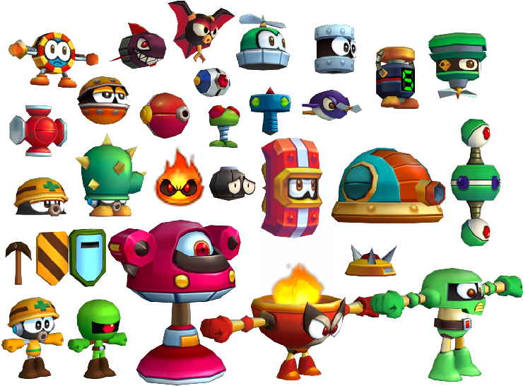 Download Zip Archive - Mega Man All Enemies (750x650), Png Download