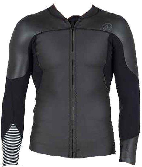Volcom Front Zip Black Jacket - Elo181202 33 (600x600), Png Download