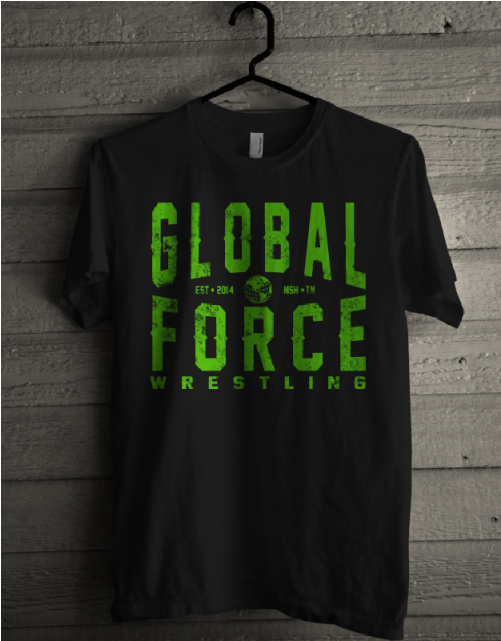 Global Force Wrestling Black Tee- Green Logo - Gildanguns N Roses Tour 2017 Wellington Zealand Not (640x640), Png Download