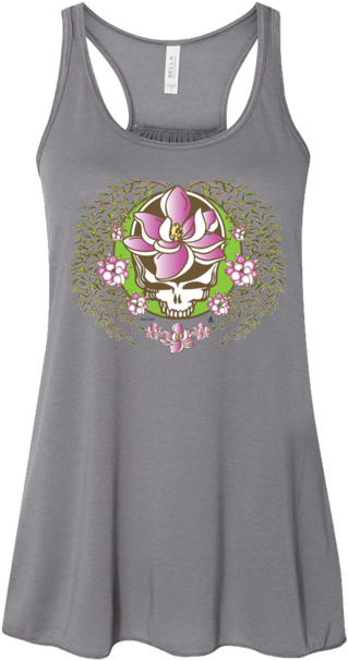 Grateful Dead Sugar Magnolia Stealie Women's Flowy - Bella + Canvas Ladies' Flowy Racerback Tank B8800 (620x620), Png Download