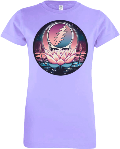 Grateful Dead Lotus Stealie Girls Youth T - Grateful Dead - Lotus Syf Black Youth Hoodie Black (620x620), Png Download