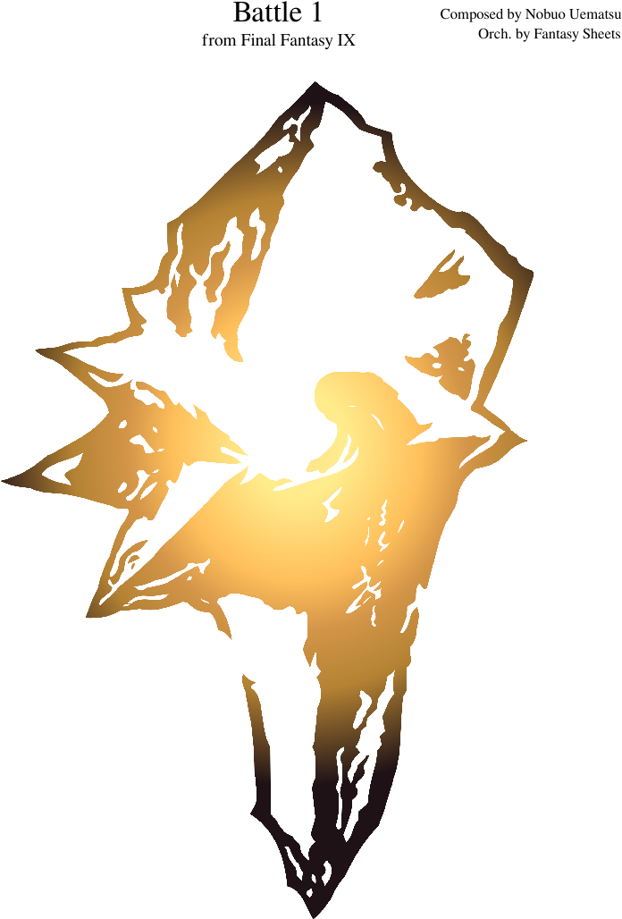 Print - Final Fantasy Ix Logo (850x1100), Png Download