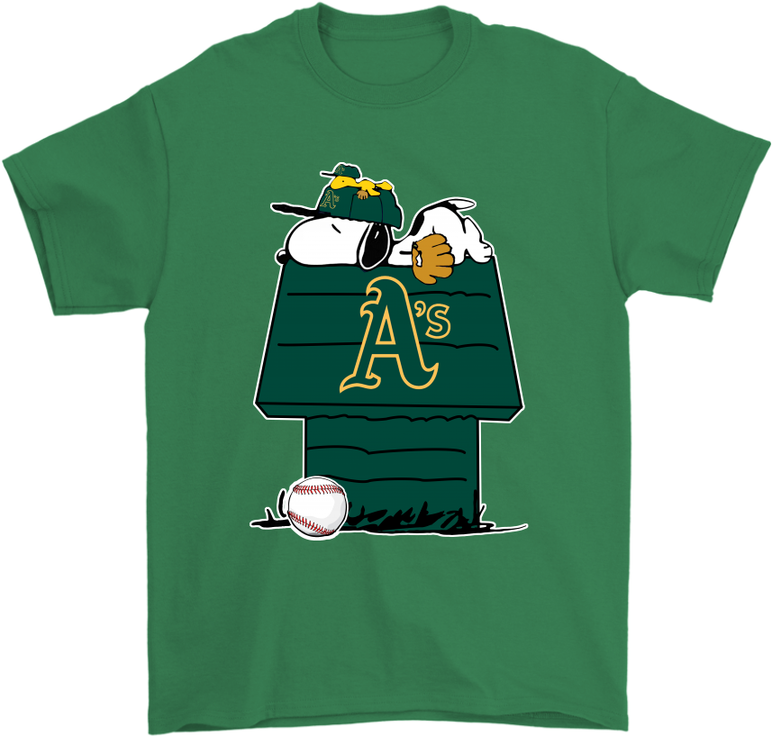 Oakland Athletics Snoopy And Woodstock Resting Together - American Football (1024x1024), Png Download