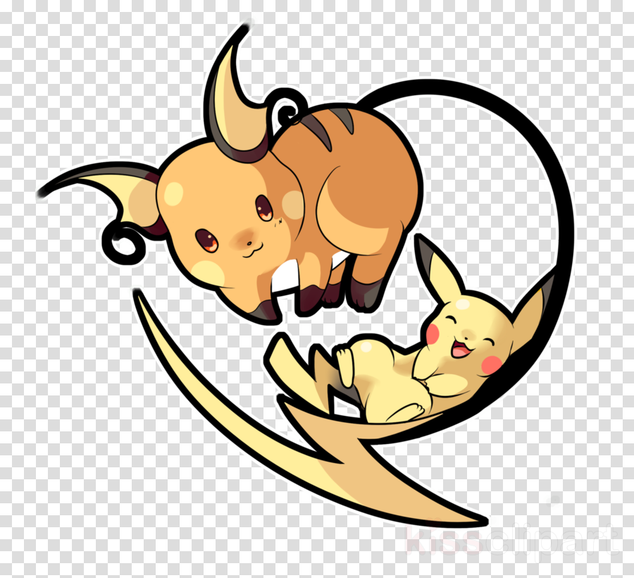 Pikachu And Raichu Tattoo Clipart Pokémon Sun And Moon - Cute Raichu And Pikachu (900x820), Png Download