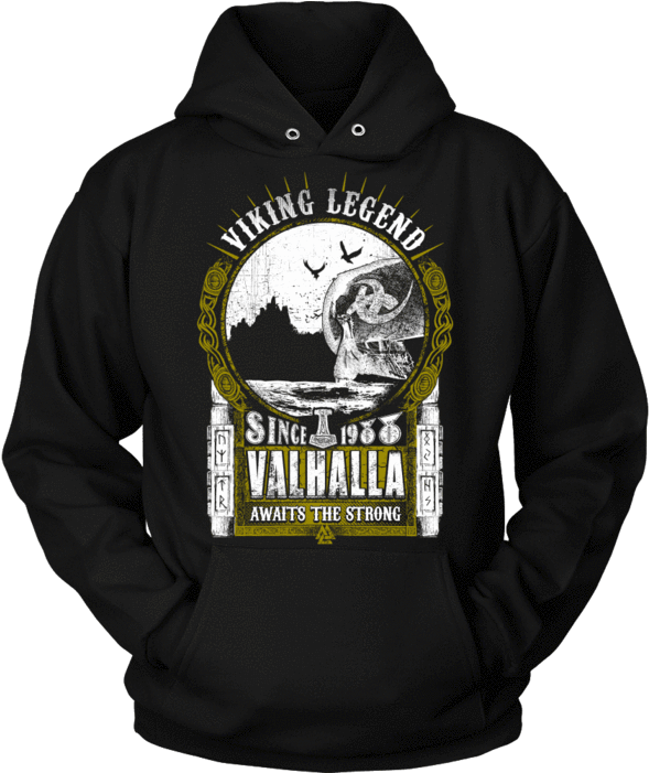 Viking Legend Since - Pit Bull Hoodie. Perfect Gift For Your Dad, Mom, Boyfriend, (700x700), Png Download