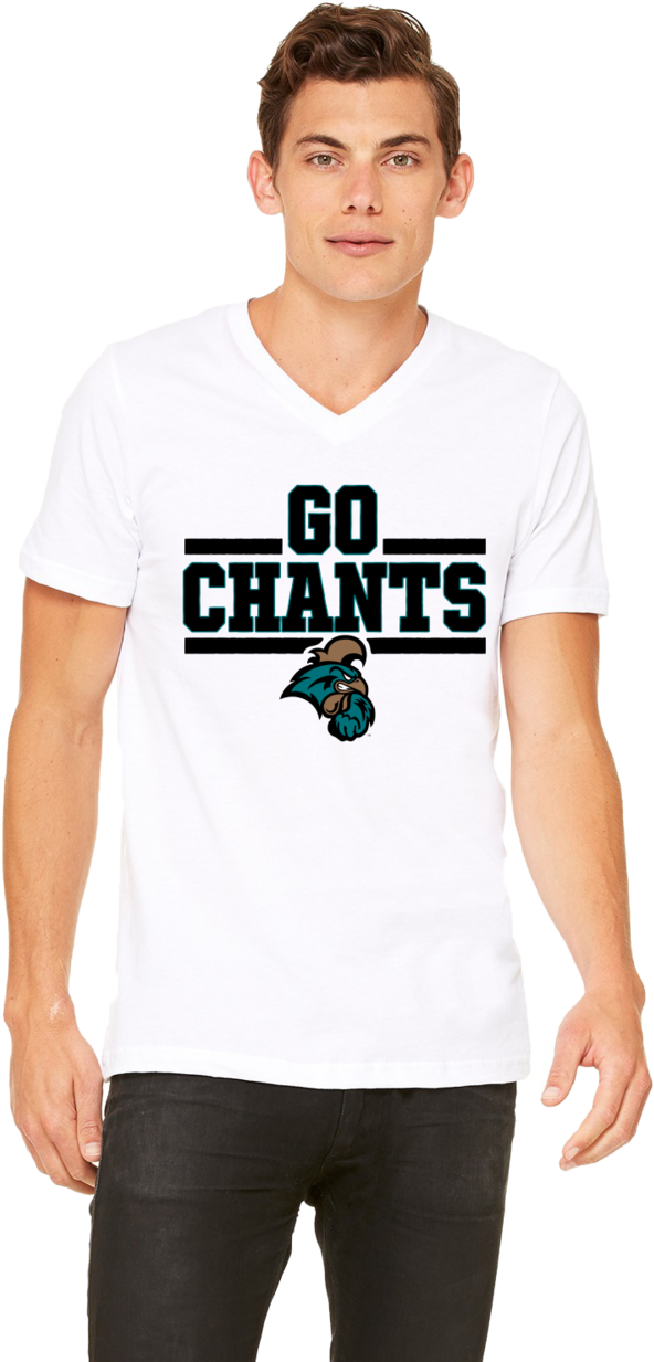 Coastal Carolina Men's V-neck Tee - Bella Canvas Unisex Jersey Short Sleeve V Neck T Shirt (1000x1250), Png Download