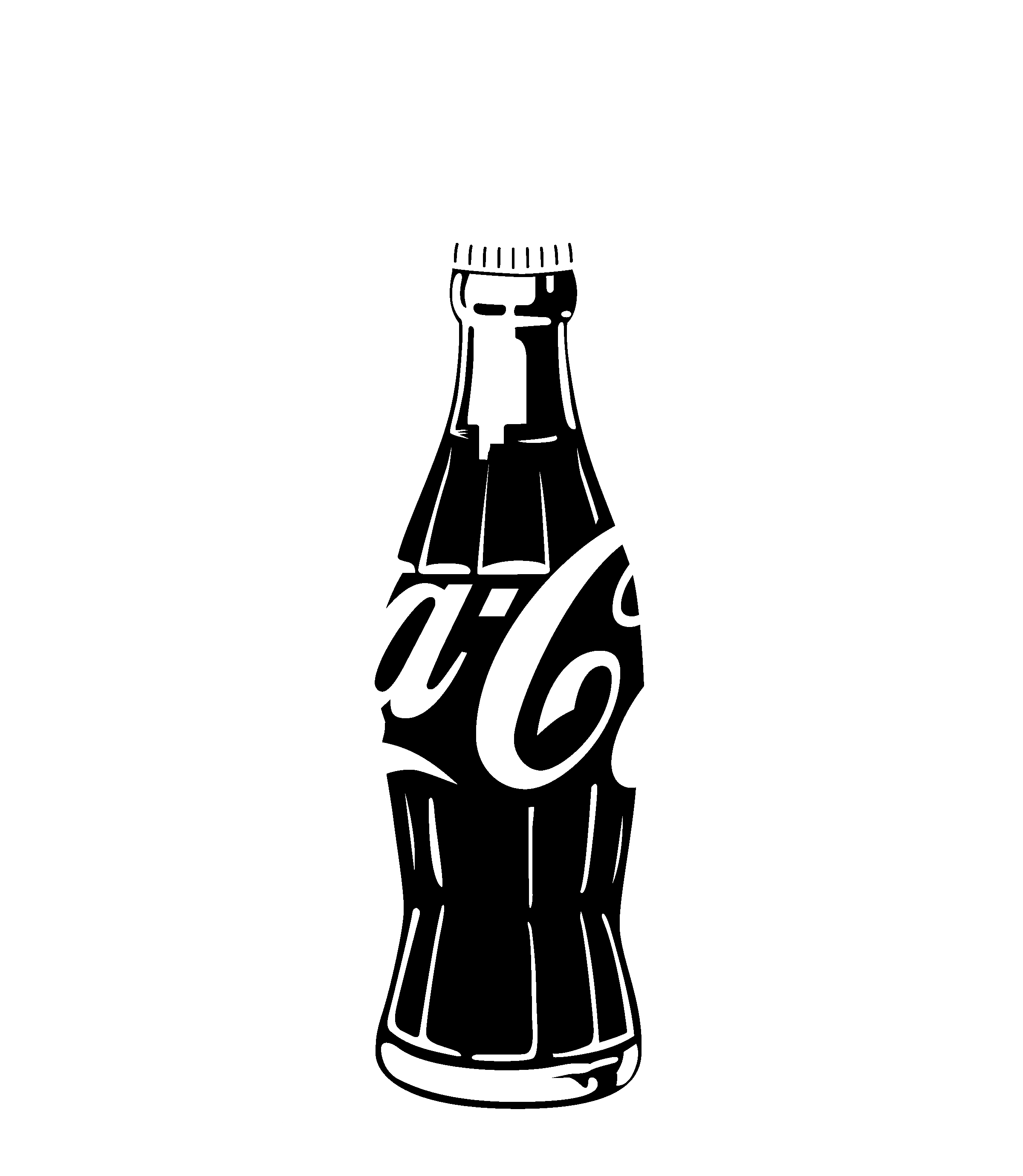 Coca Cola Siempre 2 Logo Black And White - Coca Cola (2400x2759), Png Download