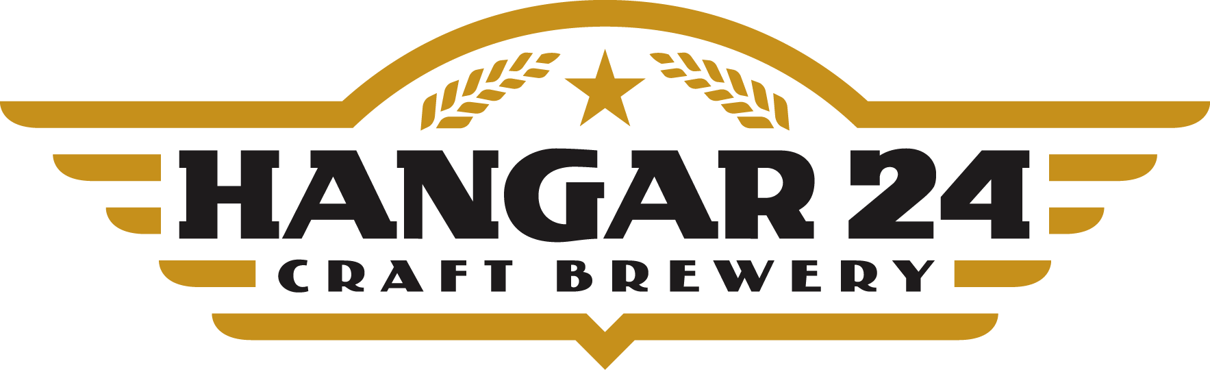 H24 Generic Logo - Hangar 24 Brewery Logo (1767x540), Png Download