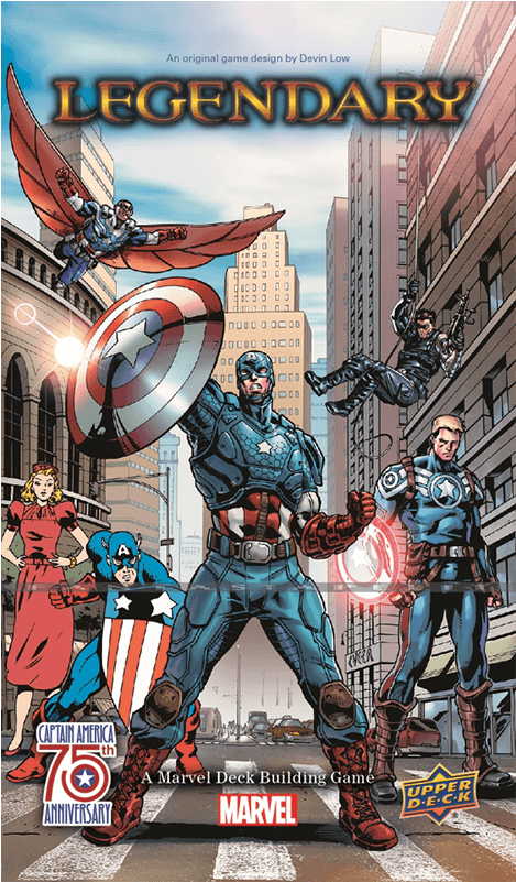Captain America 75th Anniversary - Marvel Captain America 75th Legendary Small Box Expansion (800x800), Png Download