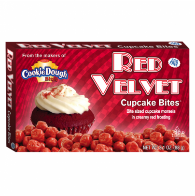 Red Velvet Cupcake Bites - Cinnamon Bun Cookie Dough Bites (736x460), Png Download