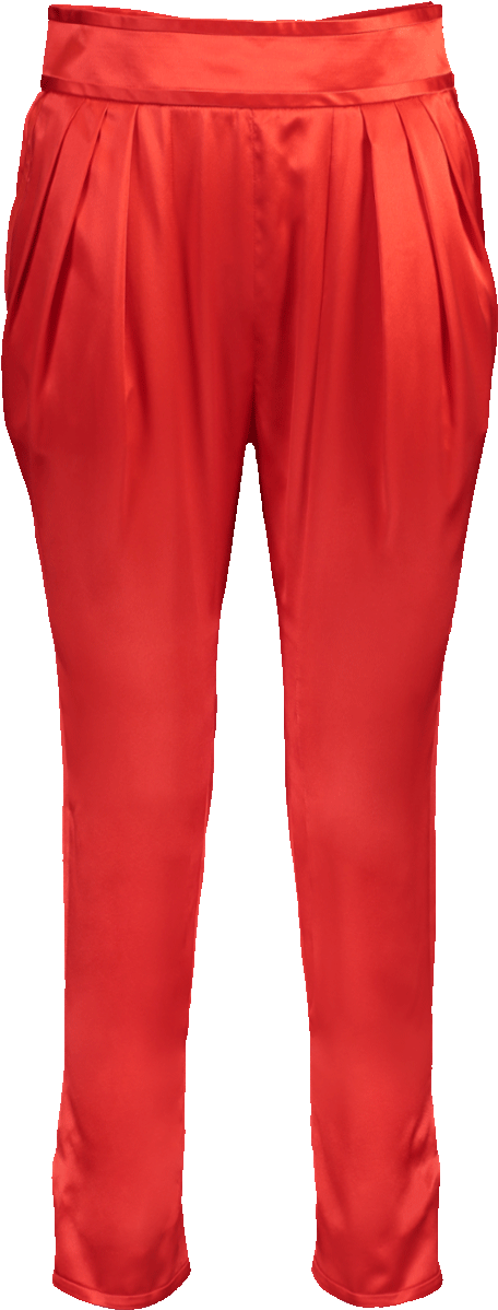 Givenchy Silk Satin Pant, Red - Whistles Barrel Leg Jeans Red (960x1223), Png Download