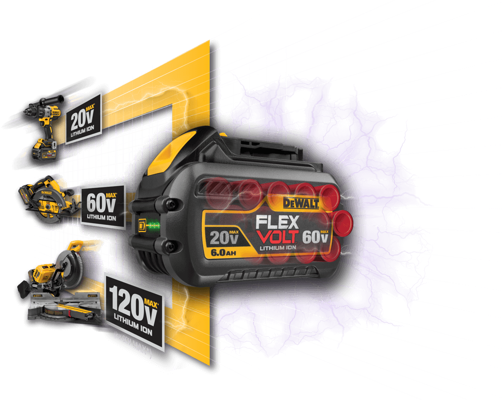 Egraphic - Dewalt - Xr Flexvolt Reciprocating Saw + Accessories (1012x807), Png Download