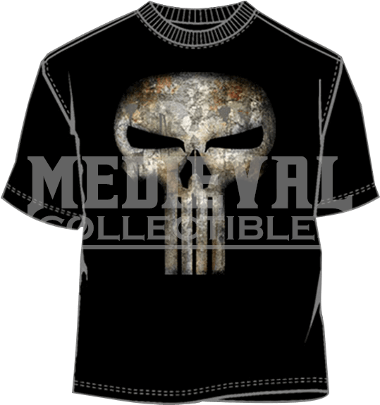 Decaying Skull Punisher Logo T-shirt - T Shirt (574x574), Png Download