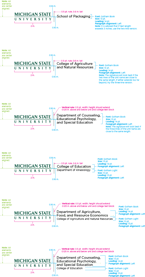 Wordmark Signature - Michigan State University Email Signatures (700x1224), Png Download