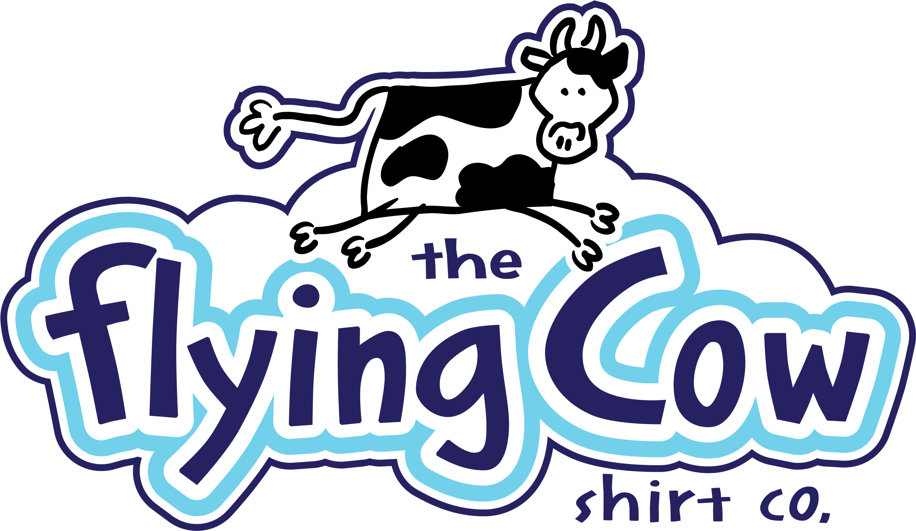 Flying Cow T Shirt (3076x1788), Png Download