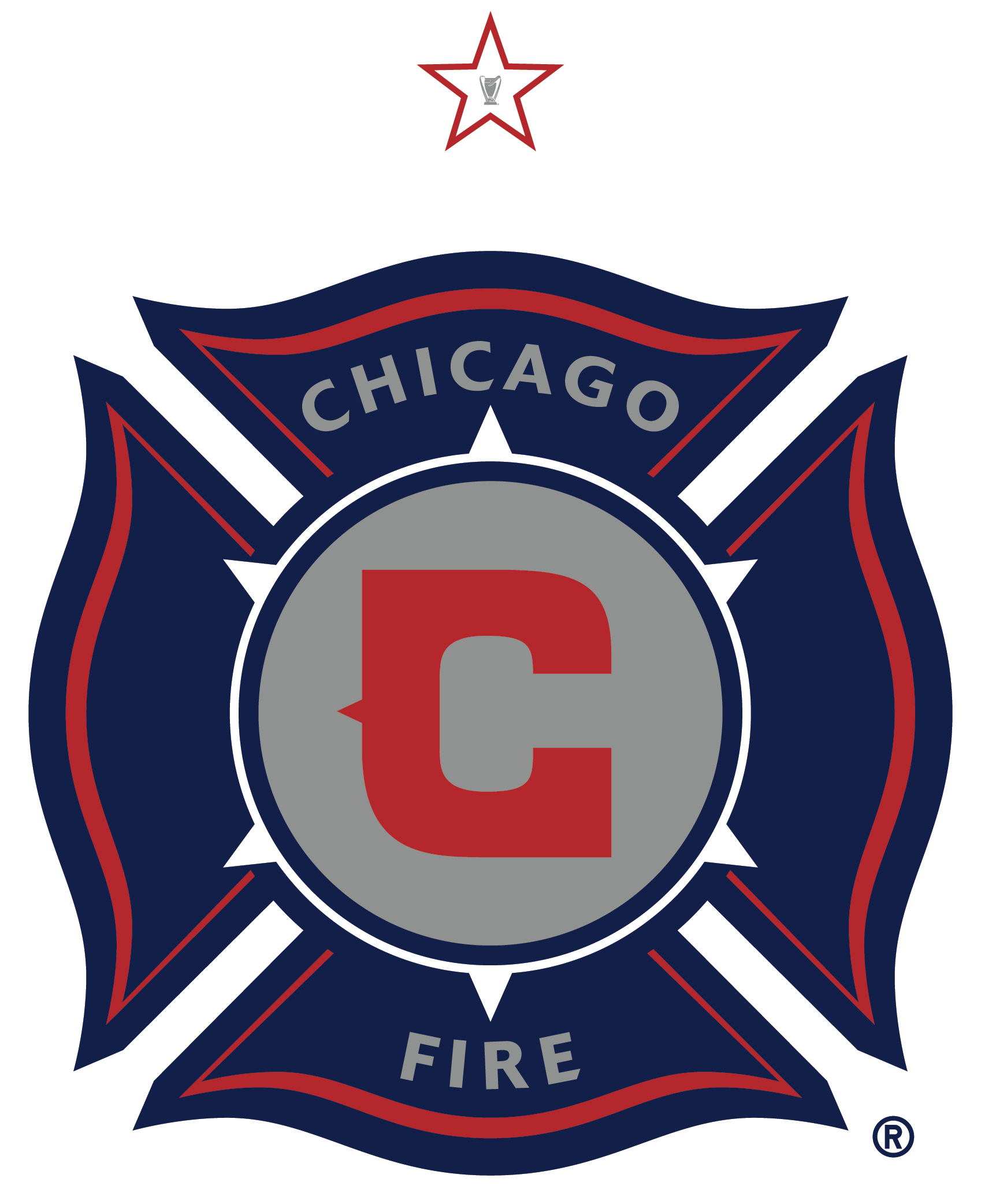 Matt And Denise Gibson - Chicago Fire Soccer Logo (1698x2083), Png Download