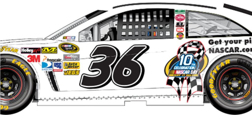 Nascar Clipart Png Mart Dinosaur - Nascar 36 Png (1024x1024), Png Download