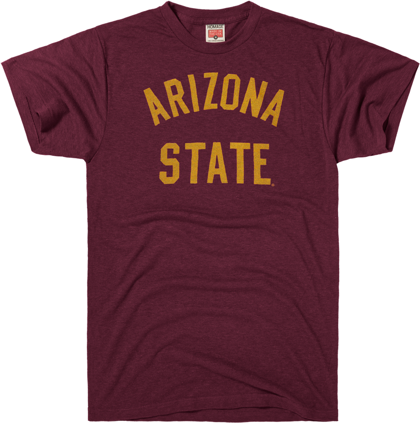 Homage Arizona State Old Maroon Asu College T Shirt (900x900), Png Download