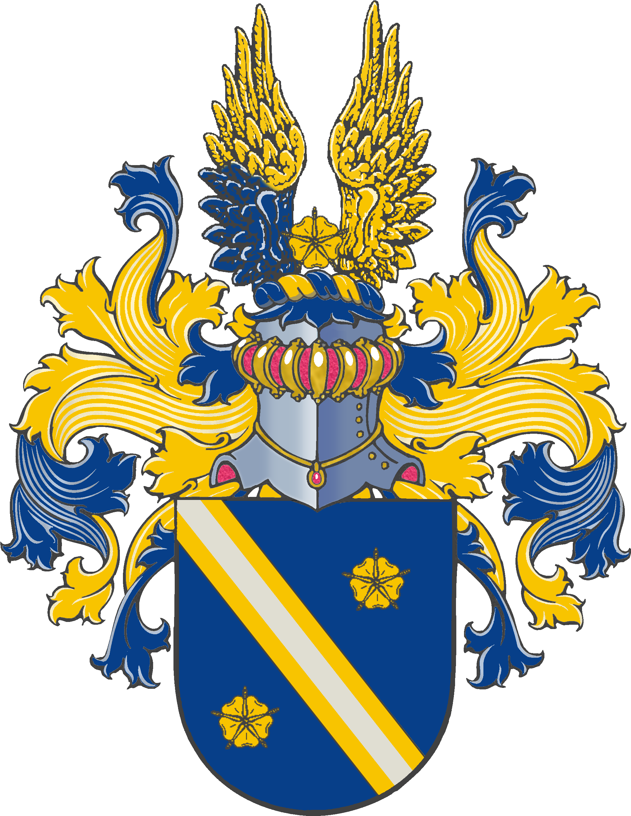 Clipart Shield Family - Van Der Walt Family Coat Of Arms (2120x2715), Png Download