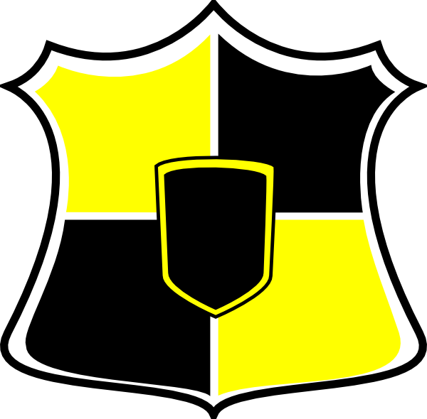 Shield Clipart Yellow Pencil And In Color Shield Clipart - Black And Yellow Shield Logo Png (600x590), Png Download