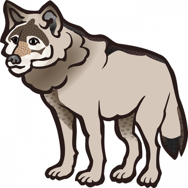 Cute Wolf Clipart Png (650x650), Png Download