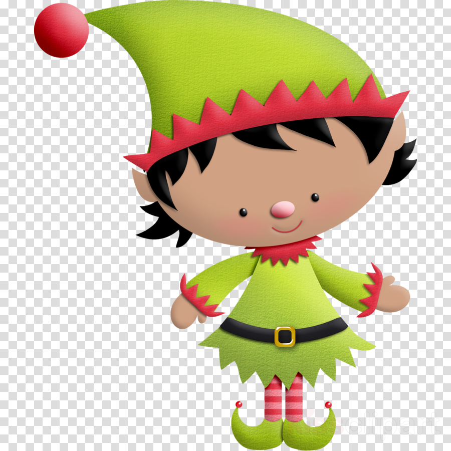 Elf Christmas Png Clipart Santa Claus Christmas Elf - Duendes De Santa Animados (900x900), Png Download