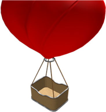 Hot Air Balloon Clipart Heart - Hot Air Balloon (640x480), Png Download