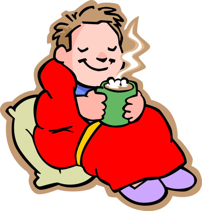Vector Illustration Of Primary Or Elementary School - Drinking Hot Chocolate (672x700), Png Download