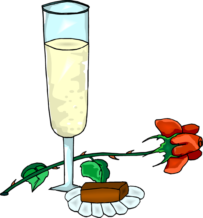 365 Days Of Fun In Marriage - Wine And Chocolate Clipart (699x750), Png Download