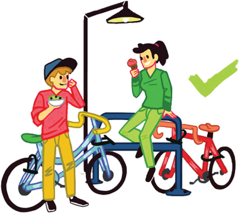 Bicycle Clipart Bike Rack - Bicycle (1200x730), Png Download