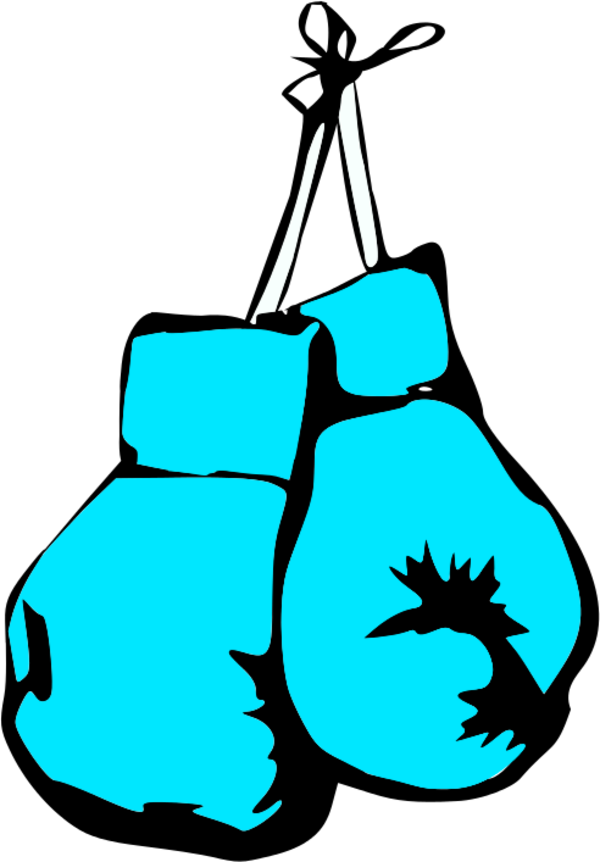 Blue Boxing Gloves Clipart - Hanging Boxing Gloves T-shirt (600x862), Png Download