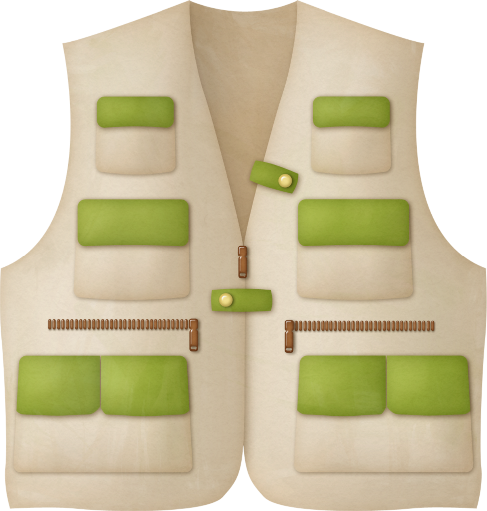 Fishing Jacket Clip Art, Fish Clipart, Fish Camp, Fishing - Safari Jacket Clip Art (977x1024), Png Download