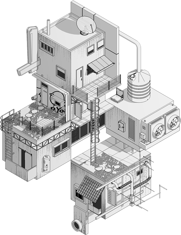 Png Black And White Stock House Ubisafe Unbuilt Material - Surrealism (764x837), Png Download