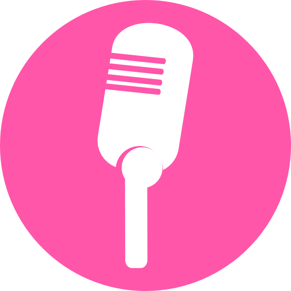Mic Clipart Pink - Pink Microphone Clip Art (600x600), Png Download