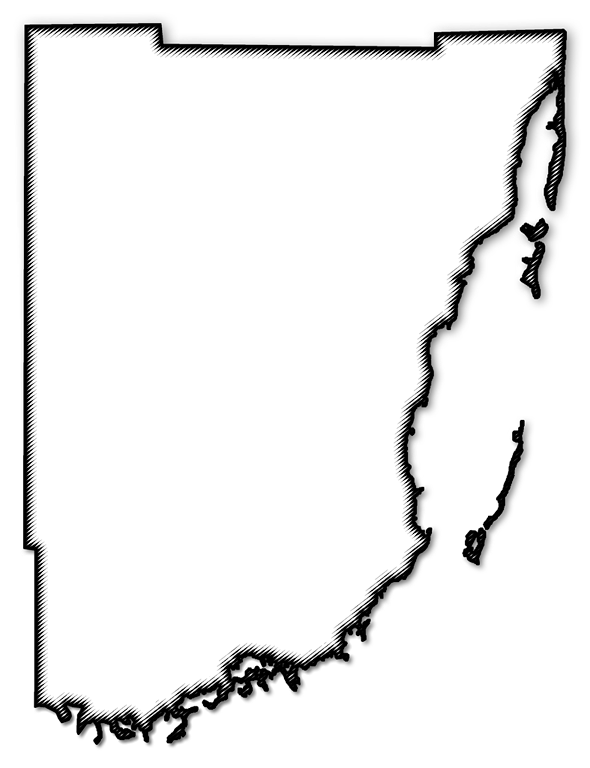A Map Of Miami Dade With A Black Outline, Drop Shadow, (590x768), Png Download