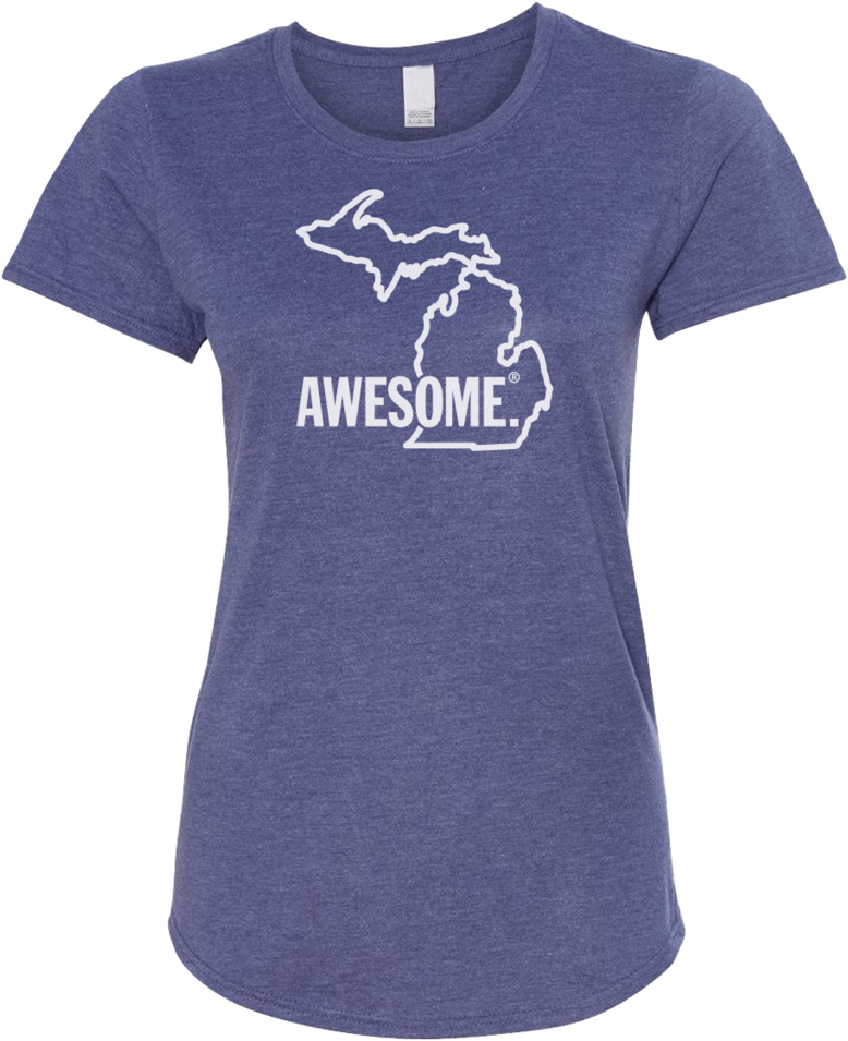 Ski Michigan - Women's Fitted (811x1024), Png Download
