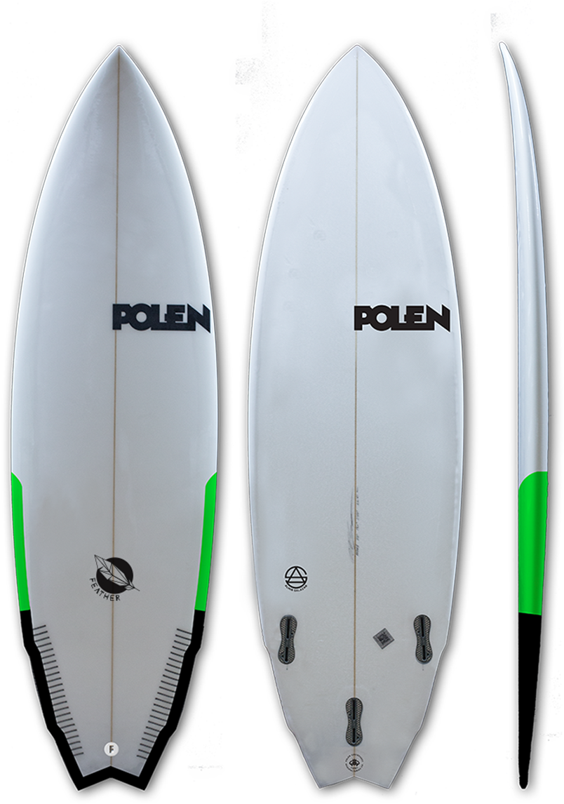 Feather Surfboard Model Picture - Polen Surfboards (900x1200), Png Download