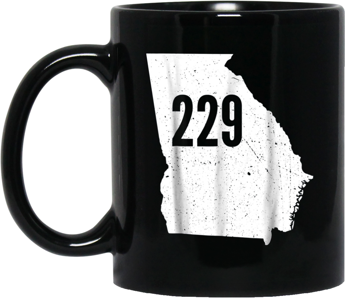 229 Georgia Area Code Outline State Southern Pride - Harry Potter Cat Mug (1155x1155), Png Download